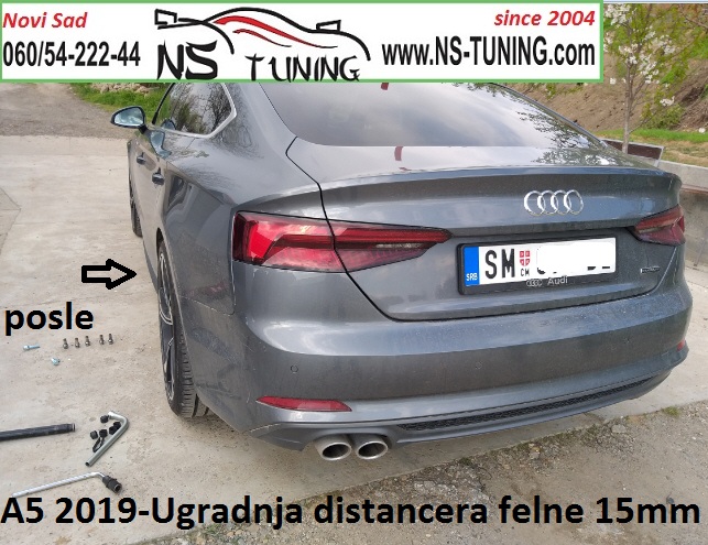 audi a5 2016 2017 2018 2019 2020 godiste distanceri felne 5x112 66.5 15mm 20mm debljina novi sad ns tuning